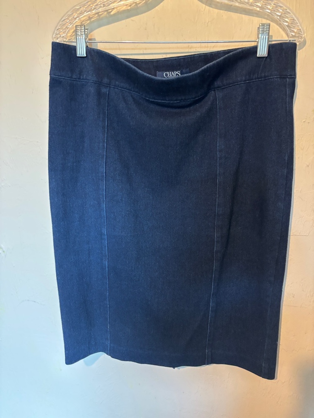 Chaps Deep Navy Pencil Skirt - Sleek Tailored Silhouette